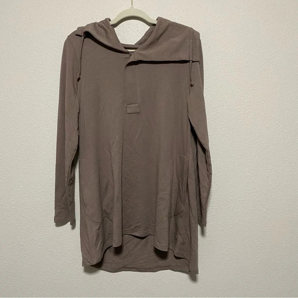 Soft Surroundings Dark Taupe Tunic Length Sweater - Picture 1 of 9